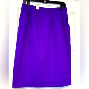 Chic Women's Purple Wool Pencil Skirt